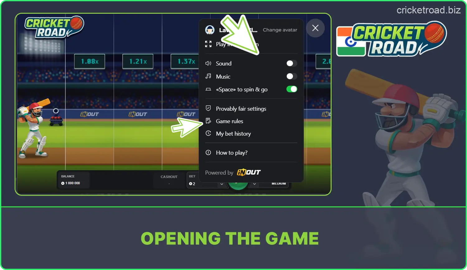 Launching Cricket Road on the casino site