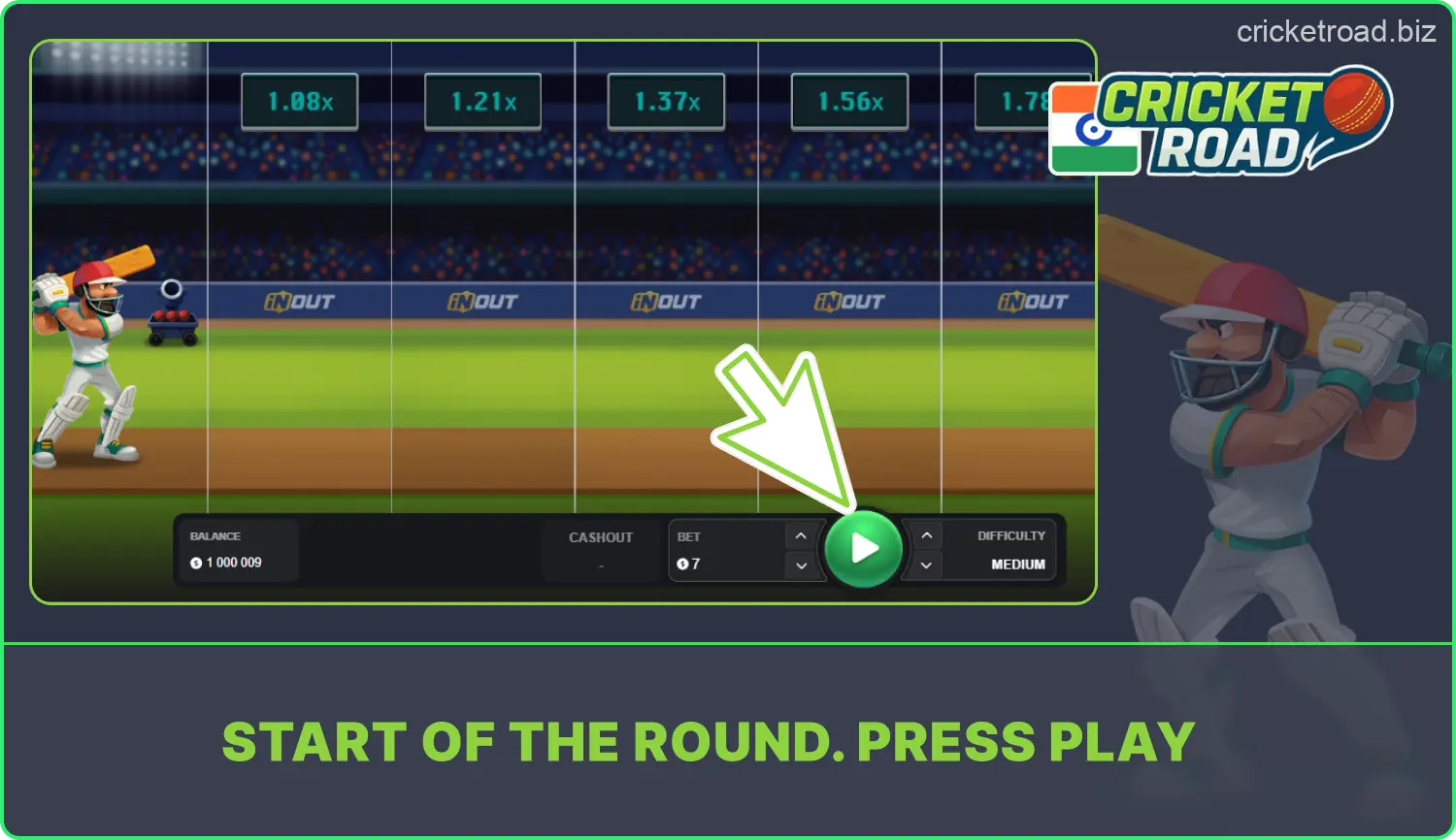 Beginning a new round in Cricket Road