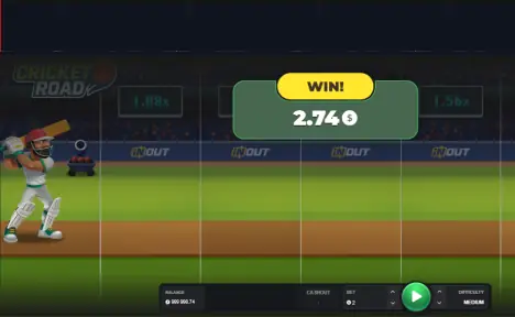 Screenshot Win game Cricket Road